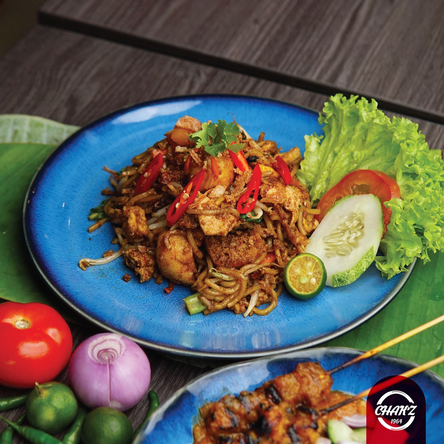 Mee goreng and satay served at Chak’z
